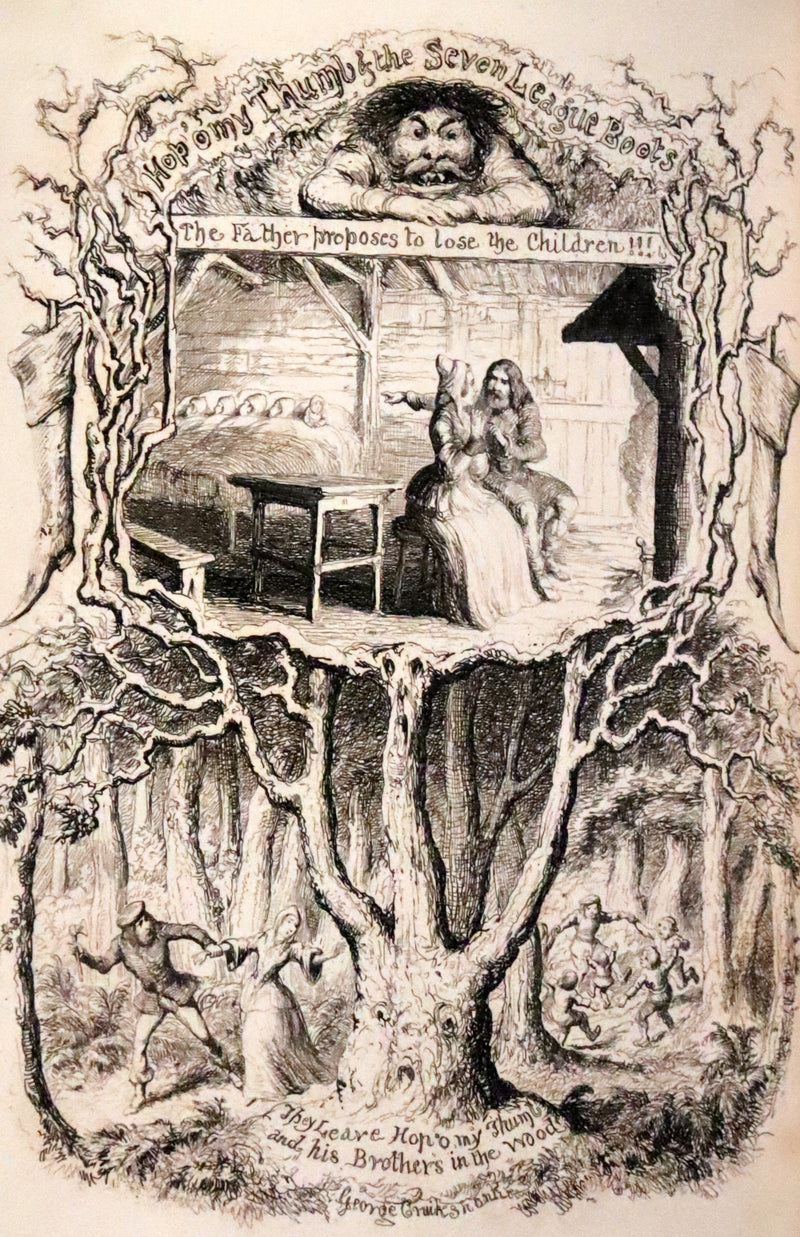 1865 Rare First Edition - George Cruikshank's Fairy Library. Hop O' My Thumb, Jack and The Bean Stalk, Cinderella, Puss in Boots.