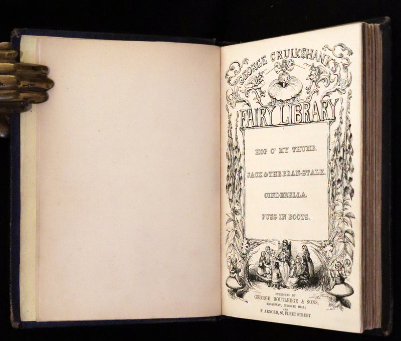 1865 Rare First Edition - George Cruikshank's Fairy Library. Hop O' My Thumb, Jack and The Bean Stalk, Cinderella, Puss in Boots.