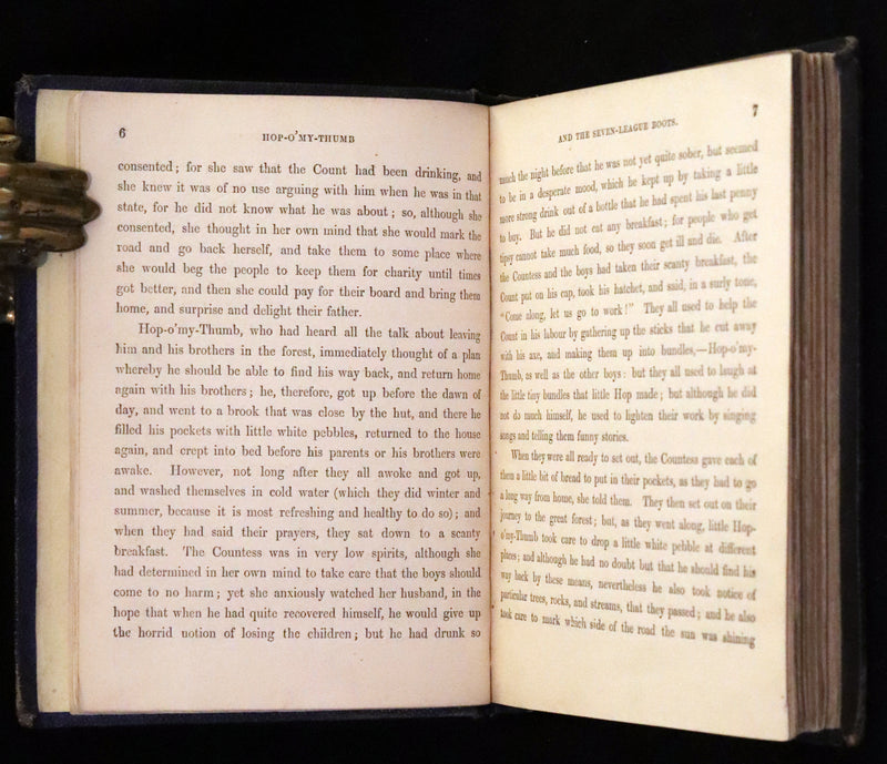 1865 Rare First Edition - George Cruikshank's Fairy Library. Hop O' My Thumb, Jack and The Bean Stalk, Cinderella, Puss in Boots.
