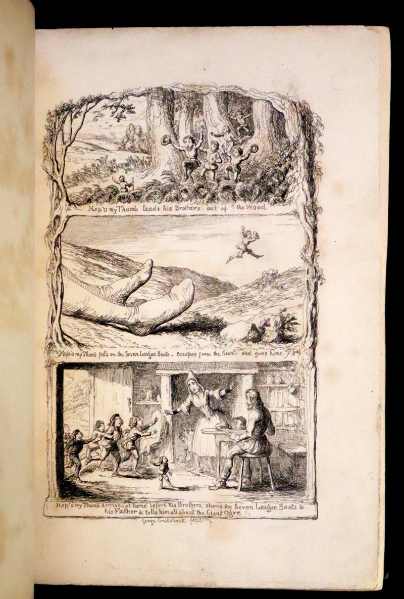 1865 Rare First Edition - George Cruikshank's Fairy Library. Hop O' My Thumb, Jack and The Bean Stalk, Cinderella, Puss in Boots.