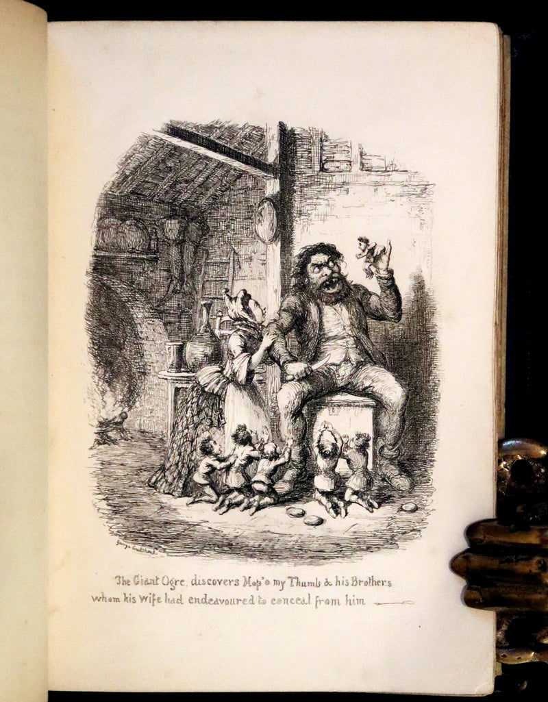 1865 Rare First Edition - George Cruikshank's Fairy Library. Hop O' My Thumb, Jack and The Bean Stalk, Cinderella, Puss in Boots.