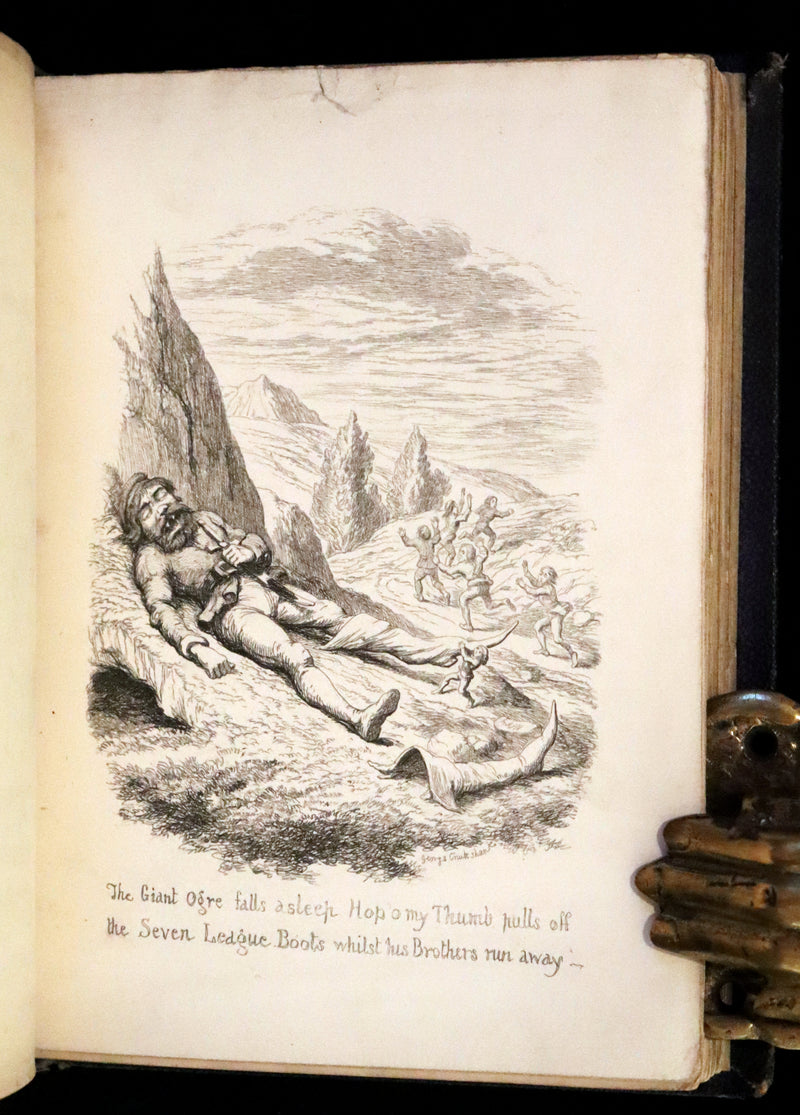 1865 Rare First Edition - George Cruikshank's Fairy Library. Hop O' My Thumb, Jack and The Bean Stalk, Cinderella, Puss in Boots.