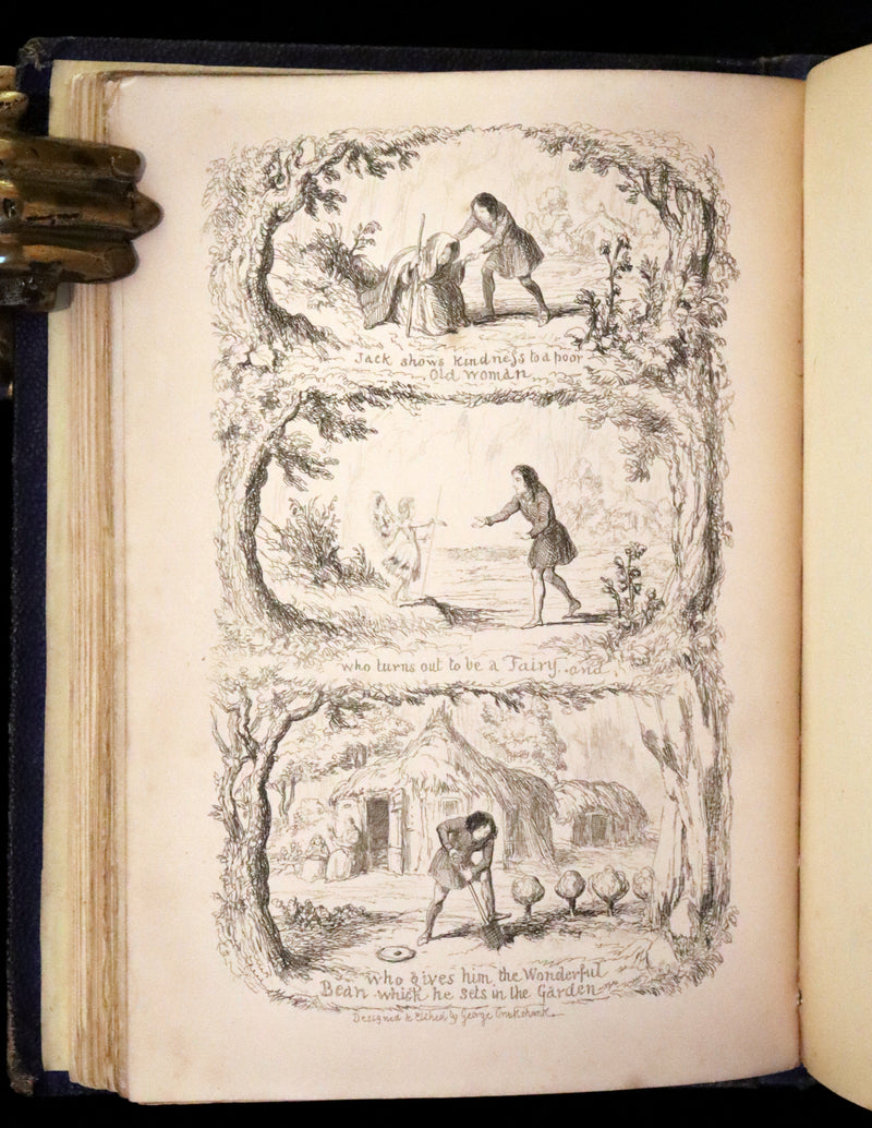 1865 Rare First Edition - George Cruikshank's Fairy Library. Hop O' My Thumb, Jack and The Bean Stalk, Cinderella, Puss in Boots.