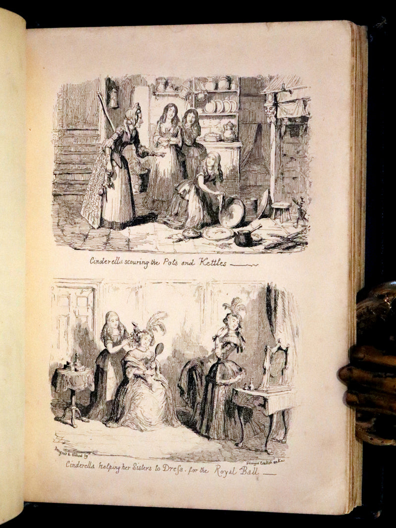 1865 Rare First Edition - George Cruikshank's Fairy Library. Hop O' My Thumb, Jack and The Bean Stalk, Cinderella, Puss in Boots.