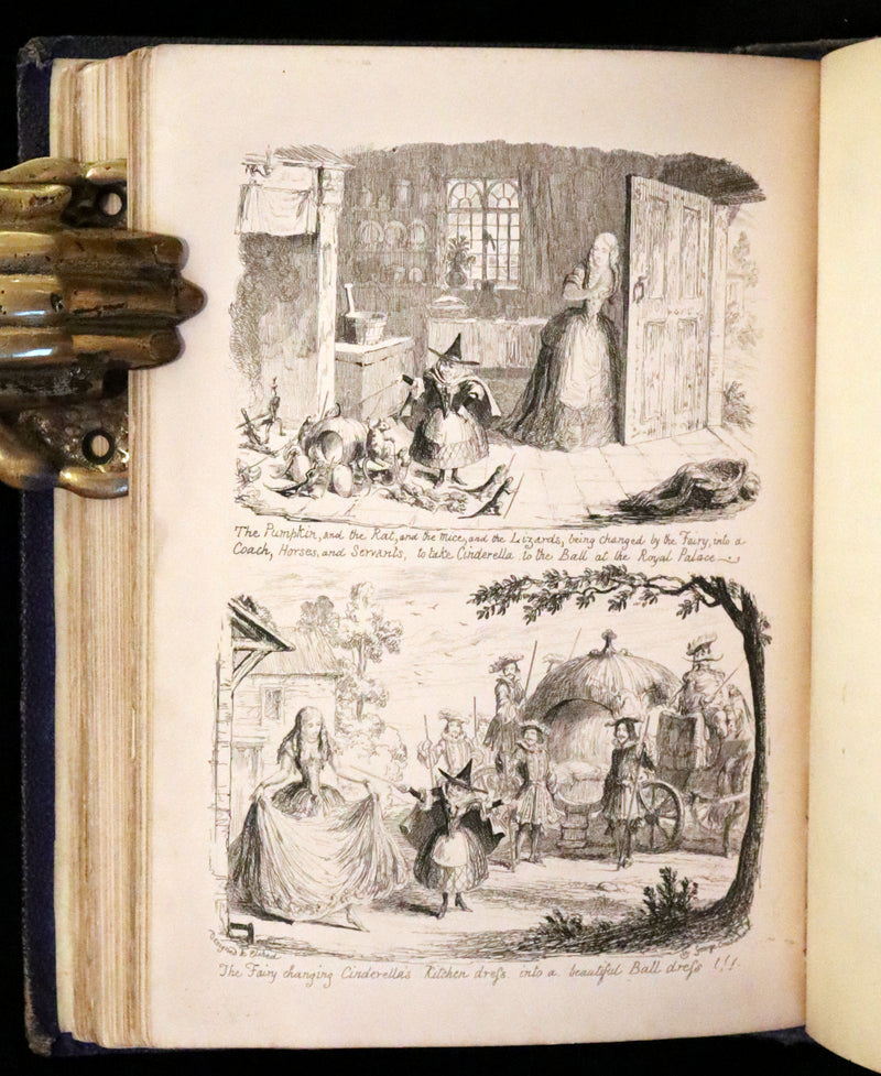 1865 Rare First Edition - George Cruikshank's Fairy Library. Hop O' My Thumb, Jack and The Bean Stalk, Cinderella, Puss in Boots.
