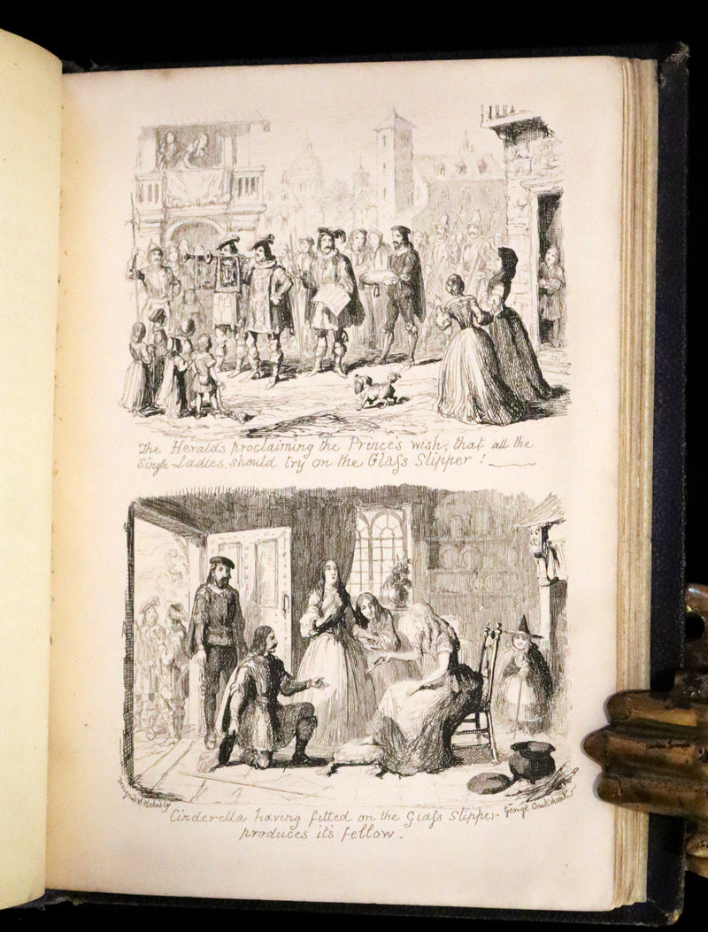 1865 Rare First Edition - George Cruikshank's Fairy Library. Hop O' My Thumb, Jack and The Bean Stalk, Cinderella, Puss in Boots.