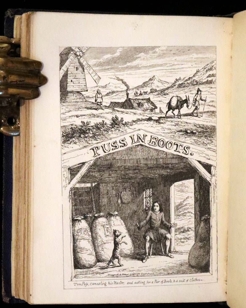 1865 Rare First Edition - George Cruikshank's Fairy Library. Hop O' My Thumb, Jack and The Bean Stalk, Cinderella, Puss in Boots.