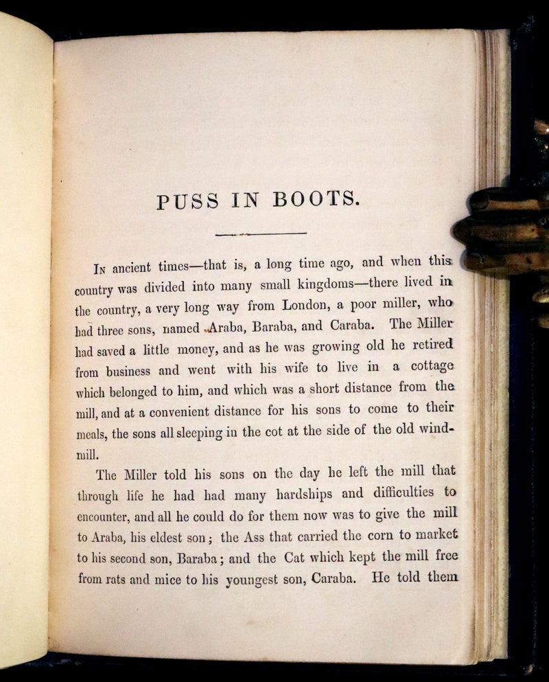 1865 Rare First Edition - George Cruikshank's Fairy Library. Hop O' My Thumb, Jack and The Bean Stalk, Cinderella, Puss in Boots.