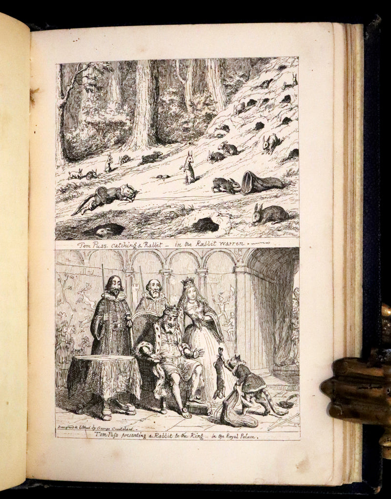 1865 Rare First Edition - George Cruikshank's Fairy Library. Hop O' My Thumb, Jack and The Bean Stalk, Cinderella, Puss in Boots.