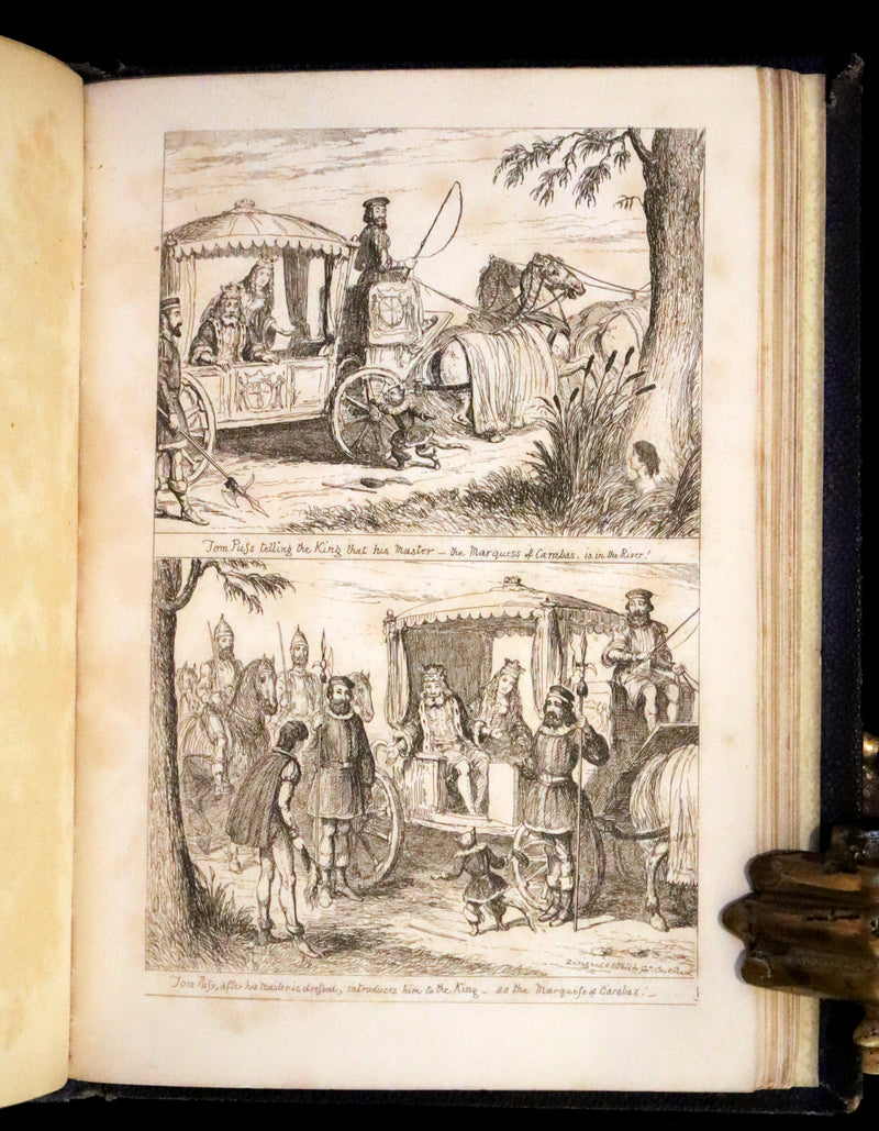 1865 Rare First Edition - George Cruikshank's Fairy Library. Hop O' My Thumb, Jack and The Bean Stalk, Cinderella, Puss in Boots.