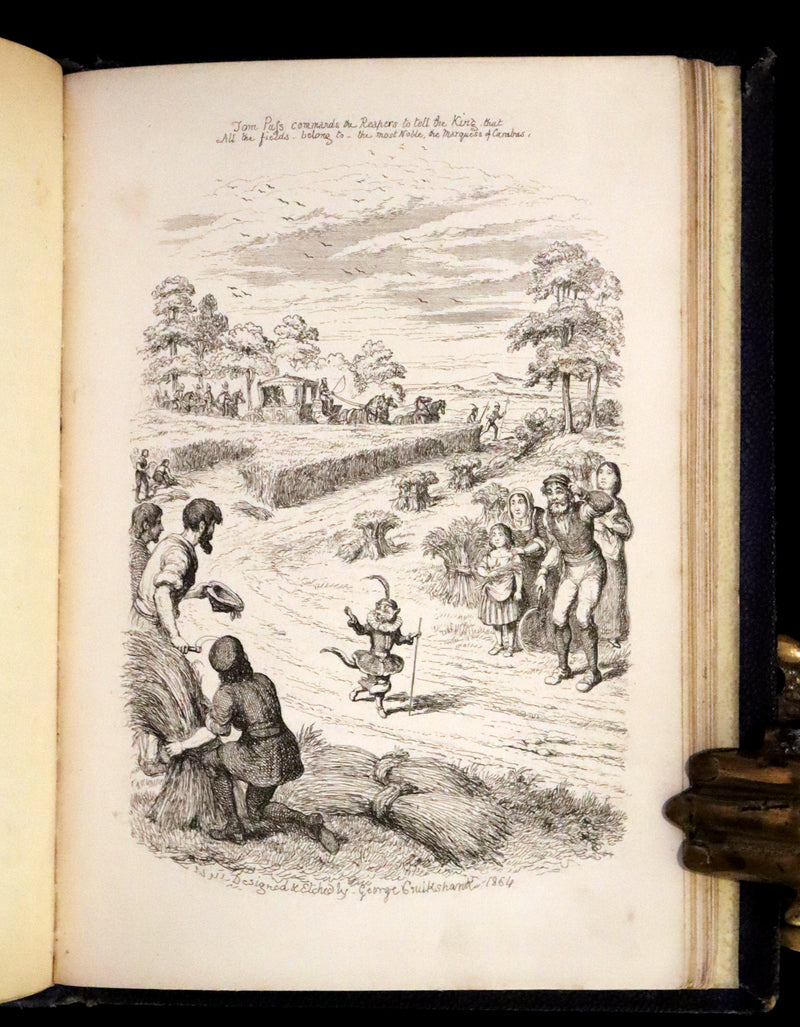 1865 Rare First Edition - George Cruikshank's Fairy Library. Hop O' My Thumb, Jack and The Bean Stalk, Cinderella, Puss in Boots.