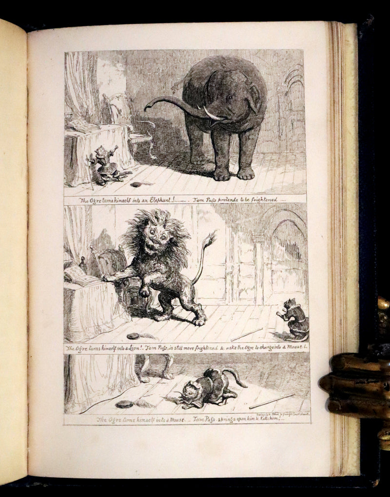 1865 Rare First Edition - George Cruikshank's Fairy Library. Hop O' My Thumb, Jack and The Bean Stalk, Cinderella, Puss in Boots.