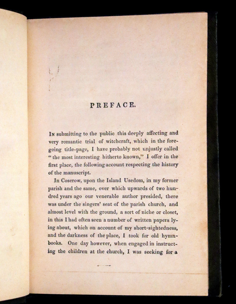 1849 Rare Book - The Amber Witch, The Most Interesting Trial For Witchcraft Ever Known.