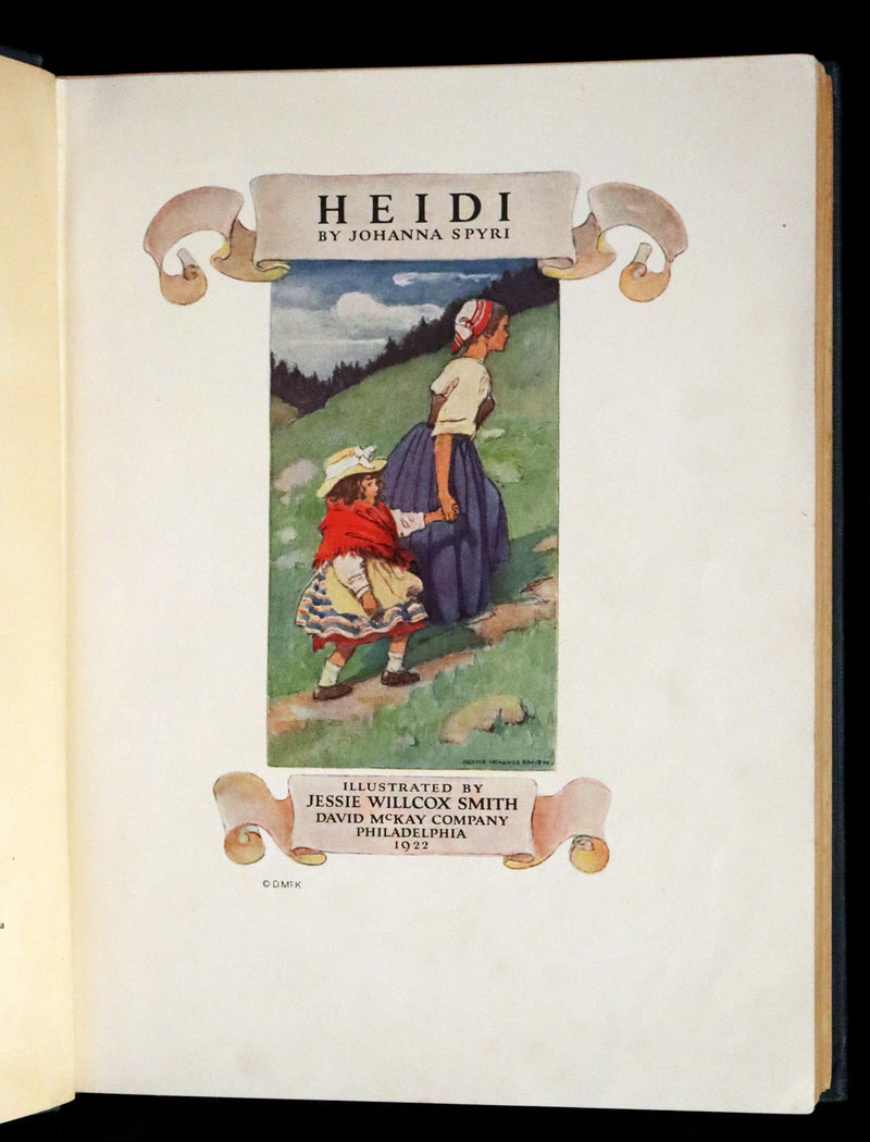 1922 Rare First Edition - Heidi by Johanna Spyri illustrated by Jessie Willcox Smith.