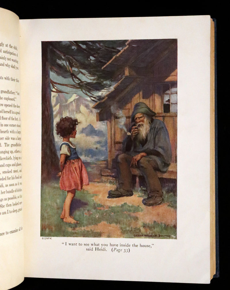1922 Rare First Edition - Heidi by Johanna Spyri illustrated by Jessie Willcox Smith.
