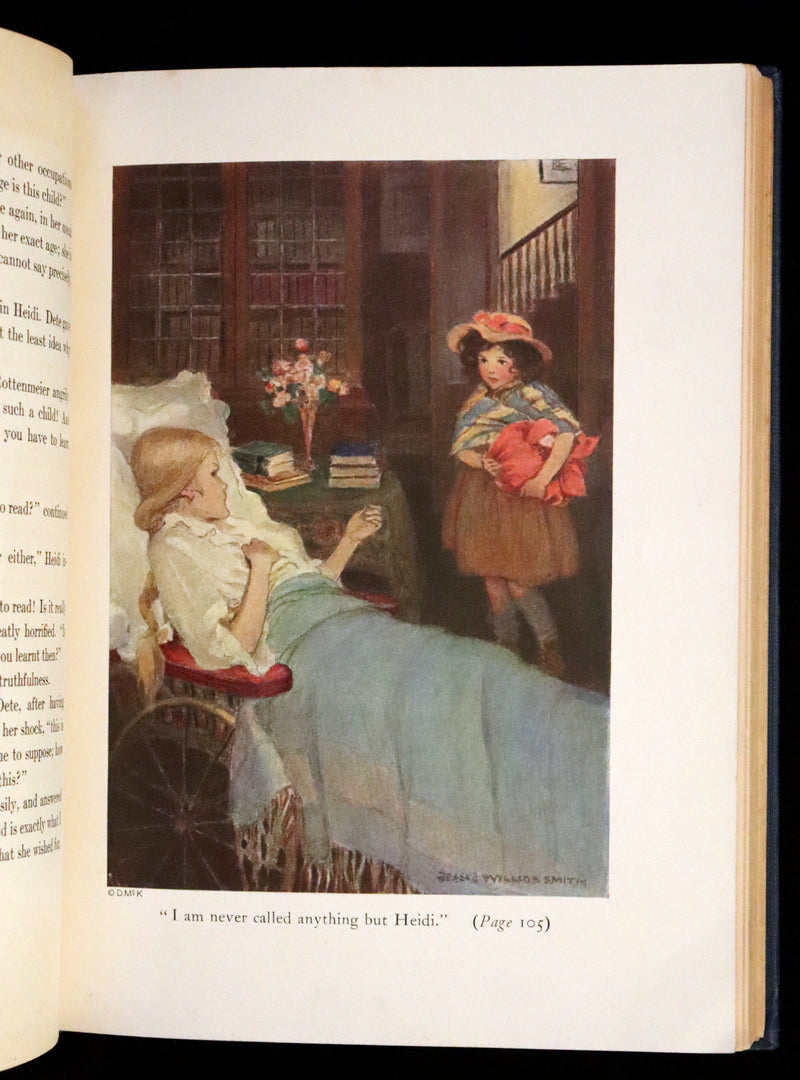1922 Rare First Edition - Heidi by Johanna Spyri illustrated by Jessie Willcox Smith.