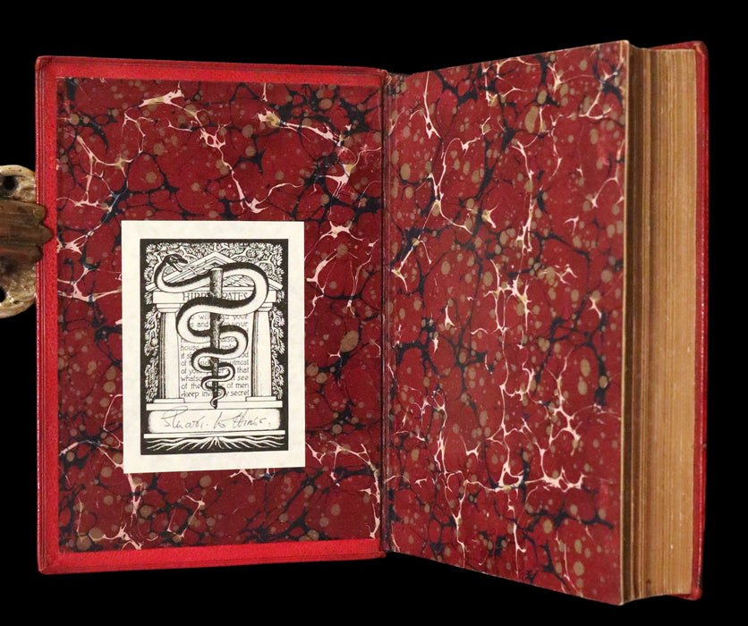 1882 Rare Carmine Edition - Ingoldsby Legends Illustrated by Cruikshank, Leech and Barham.