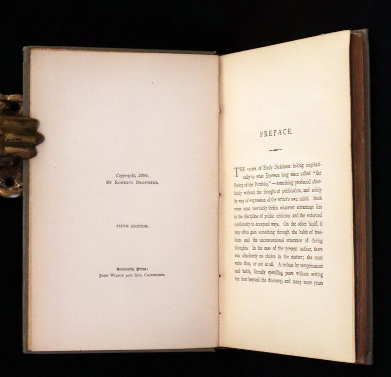1891 Rare Early Edition - Poems by Emily Dickinson Edited by Two of Her Friends.