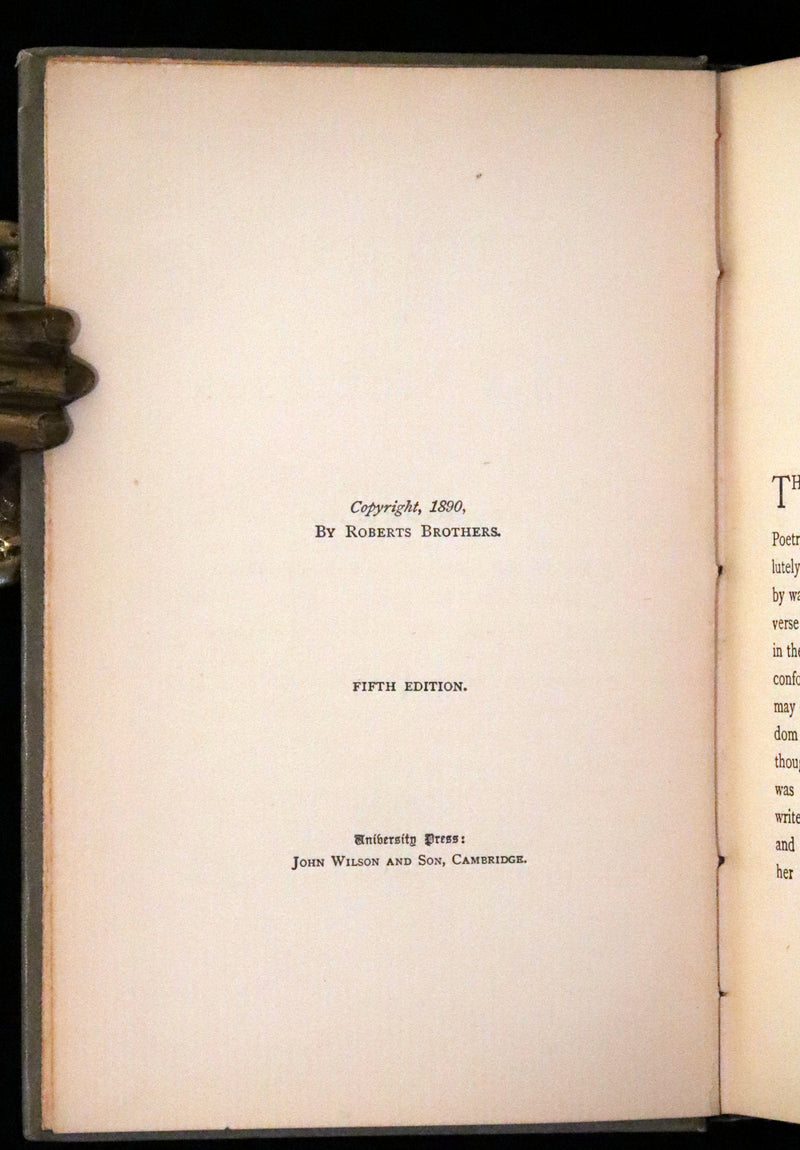 1891 Rare Early Edition - Poems by Emily Dickinson Edited by Two of Her Friends.