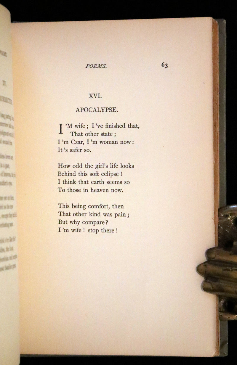 1891 Rare Early Edition - Poems by Emily Dickinson Edited by Two of Her Friends.