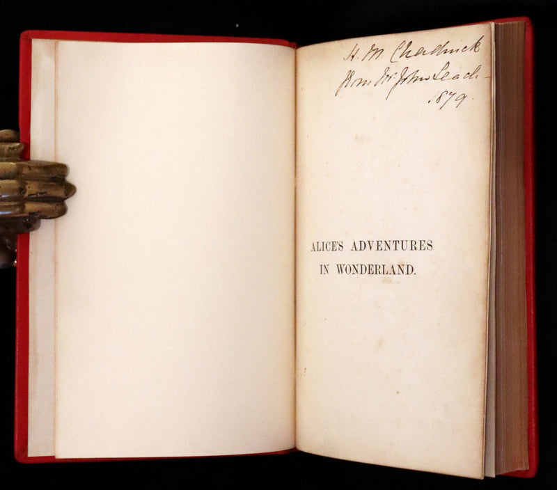 1879 Rare Book - Alice's Adventures in Wonderland by Lewis Carroll and illustrated by John Tenniel.