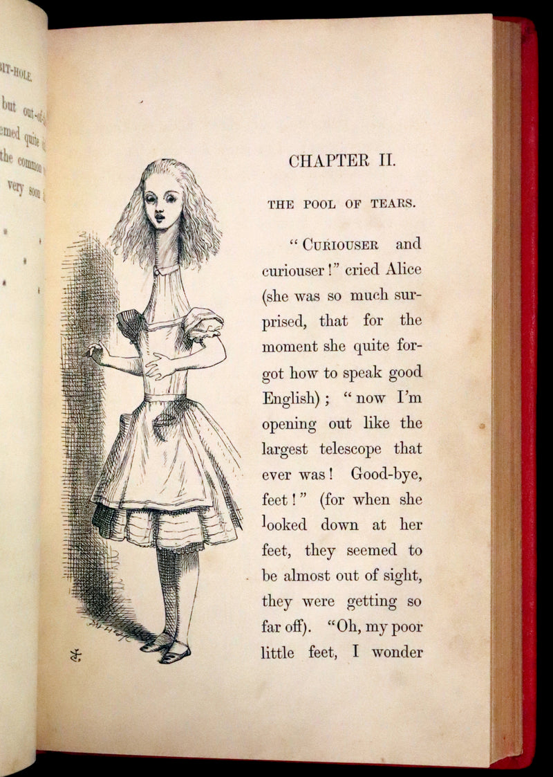1879 Rare Book - Alice's Adventures in Wonderland by Lewis Carroll and illustrated by John Tenniel.