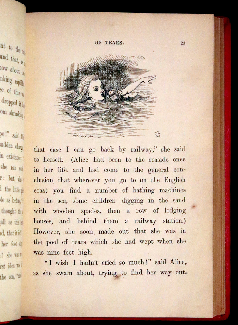 1879 Rare Book - Alice's Adventures in Wonderland by Lewis Carroll and illustrated by John Tenniel.