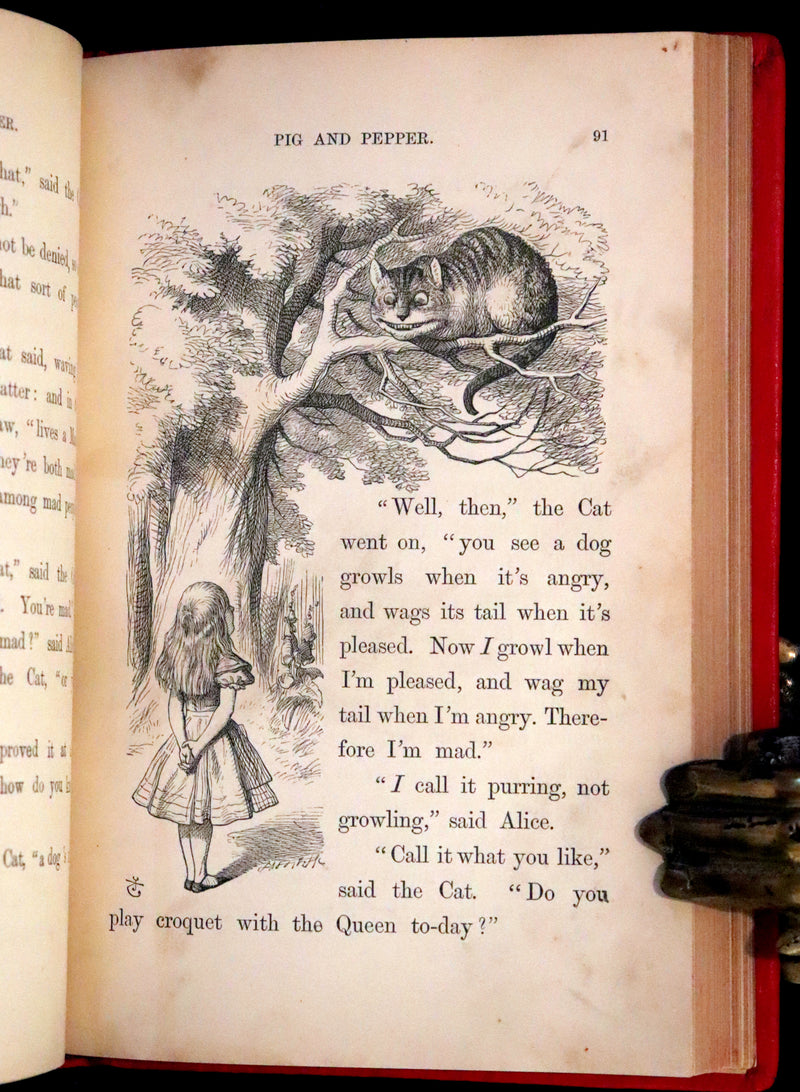 1879 Rare Book - Alice's Adventures in Wonderland by Lewis Carroll and illustrated by John Tenniel.