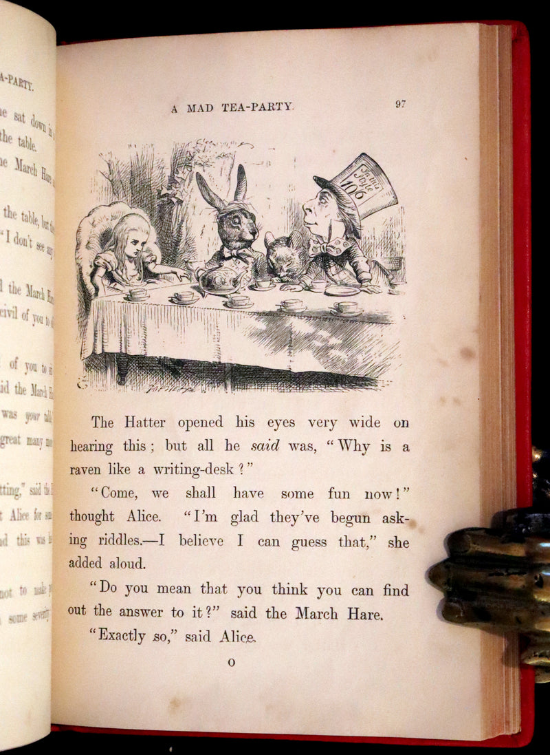 1879 Rare Book - Alice's Adventures in Wonderland by Lewis Carroll and illustrated by John Tenniel.