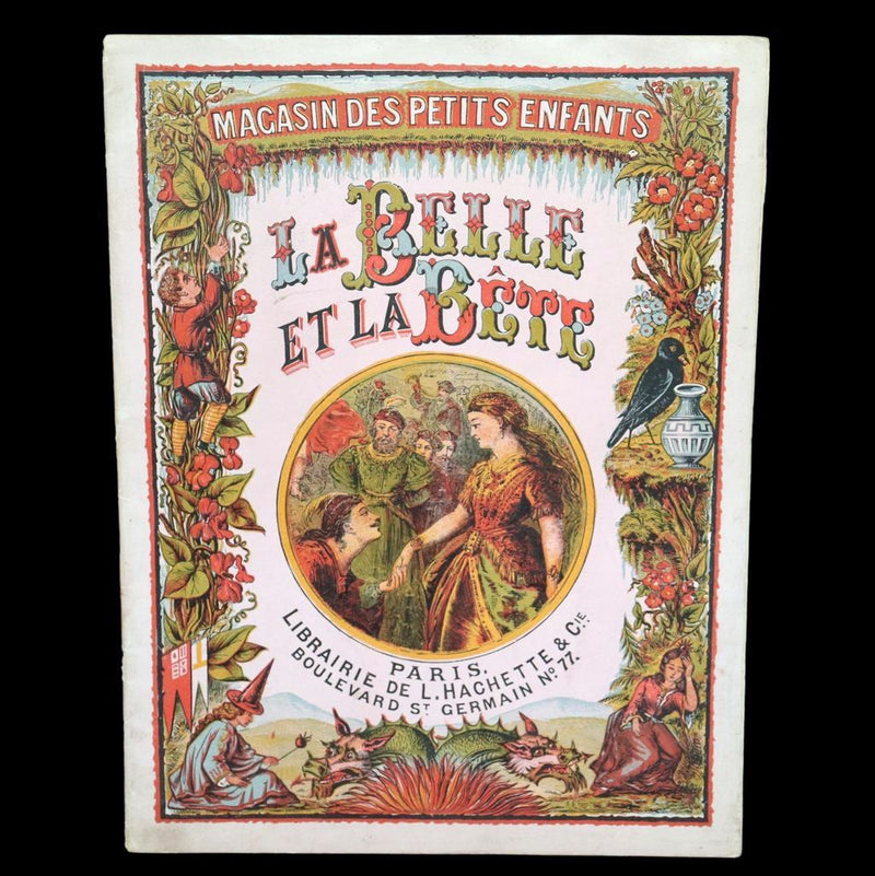 1869 Scarce French Illustrated Book - Beauty and the Beast, La Belle et la Bete, color illustrated.