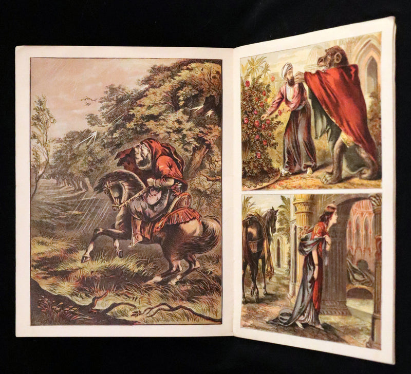1869 Scarce French Illustrated Book - Beauty and the Beast, La Belle et la Bete, color illustrated.