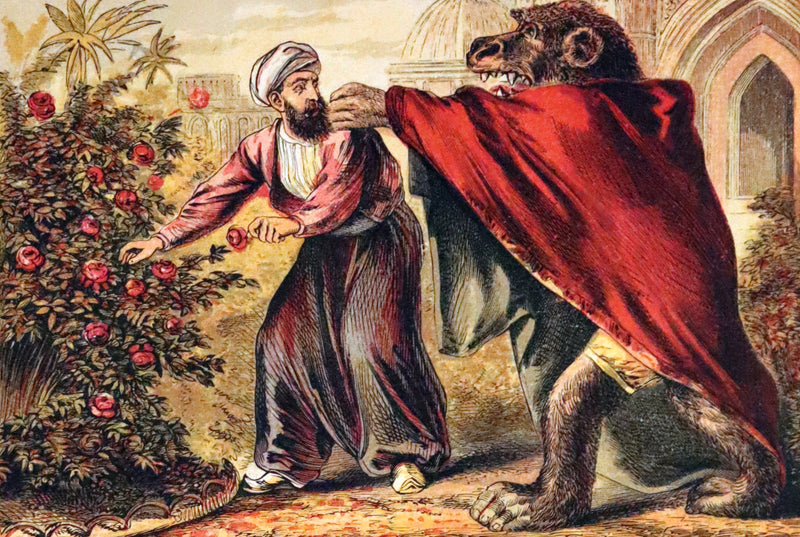 1869 Scarce French Illustrated Book - Beauty and the Beast, La Belle et la Bete, color illustrated.