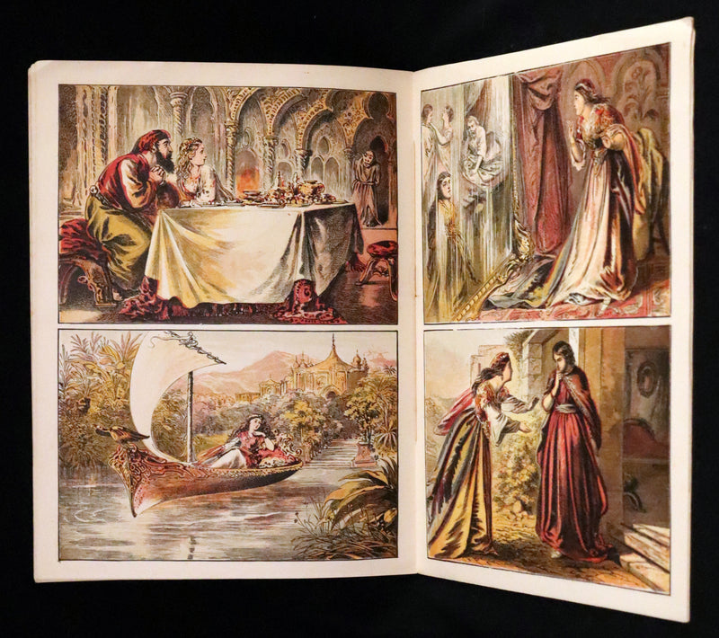 1869 Scarce French Illustrated Book - Beauty and the Beast, La Belle et la Bete, color illustrated.