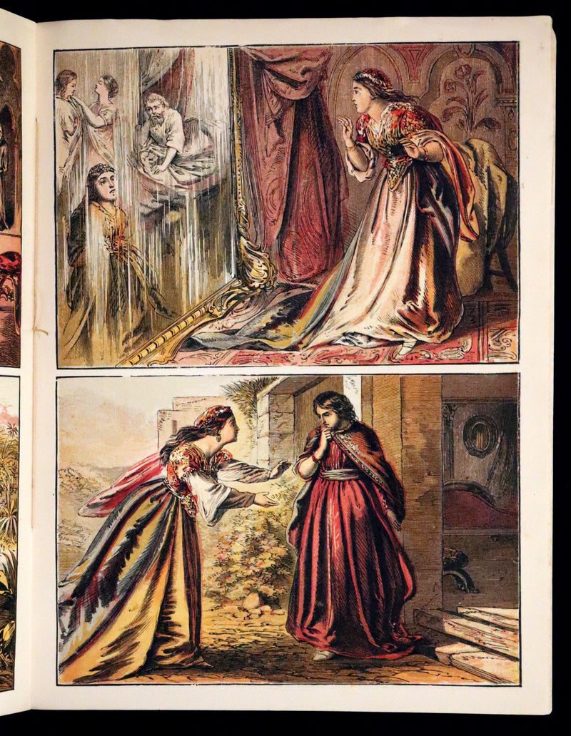 1869 Scarce French Illustrated Book - Beauty and the Beast, La Belle et la Bete, color illustrated.