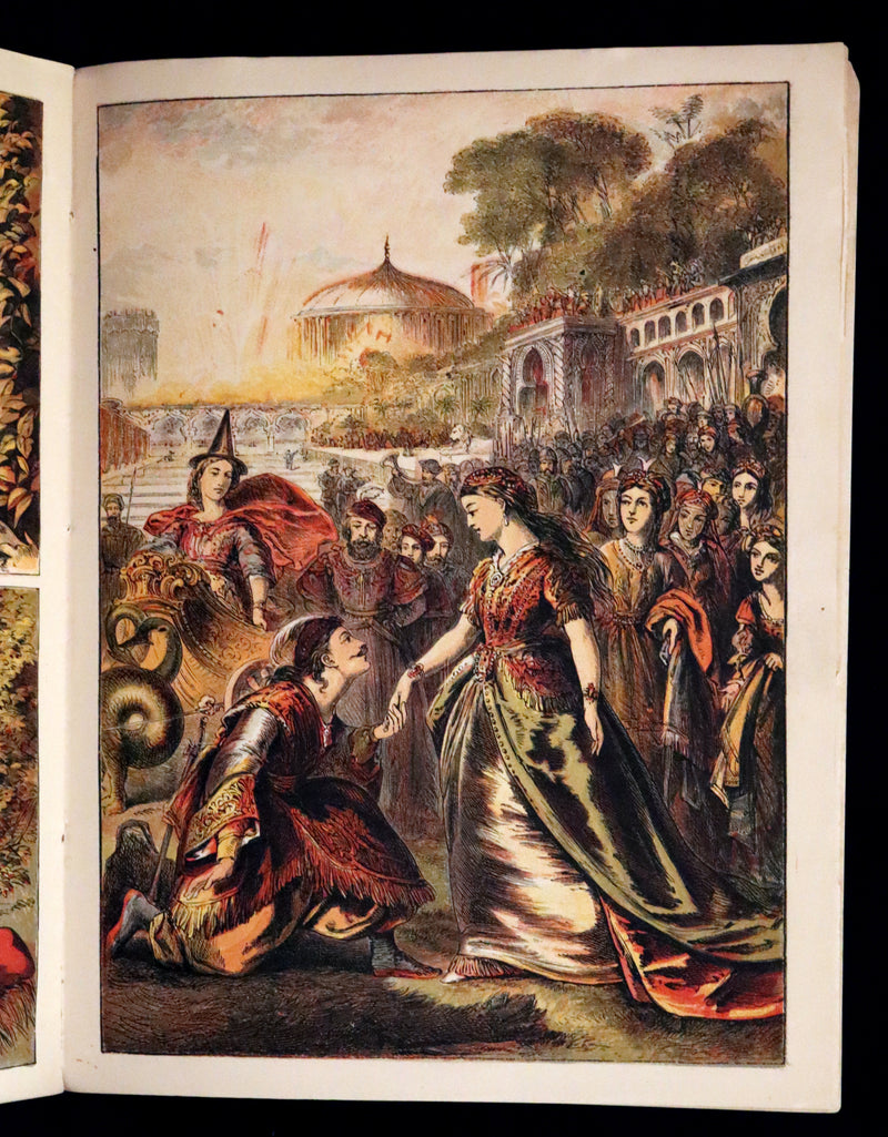 1869 Scarce French Illustrated Book - Beauty and the Beast, La Belle et la Bete, color illustrated.