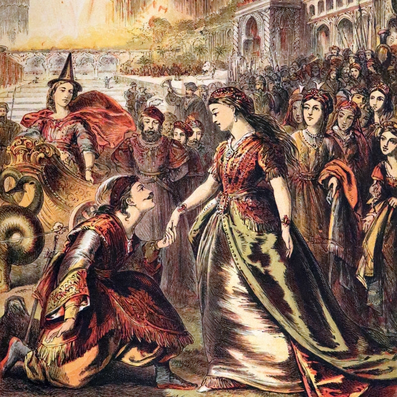 1869 Scarce French Illustrated Book - Beauty and the Beast, La Belle et la Bete, color illustrated.