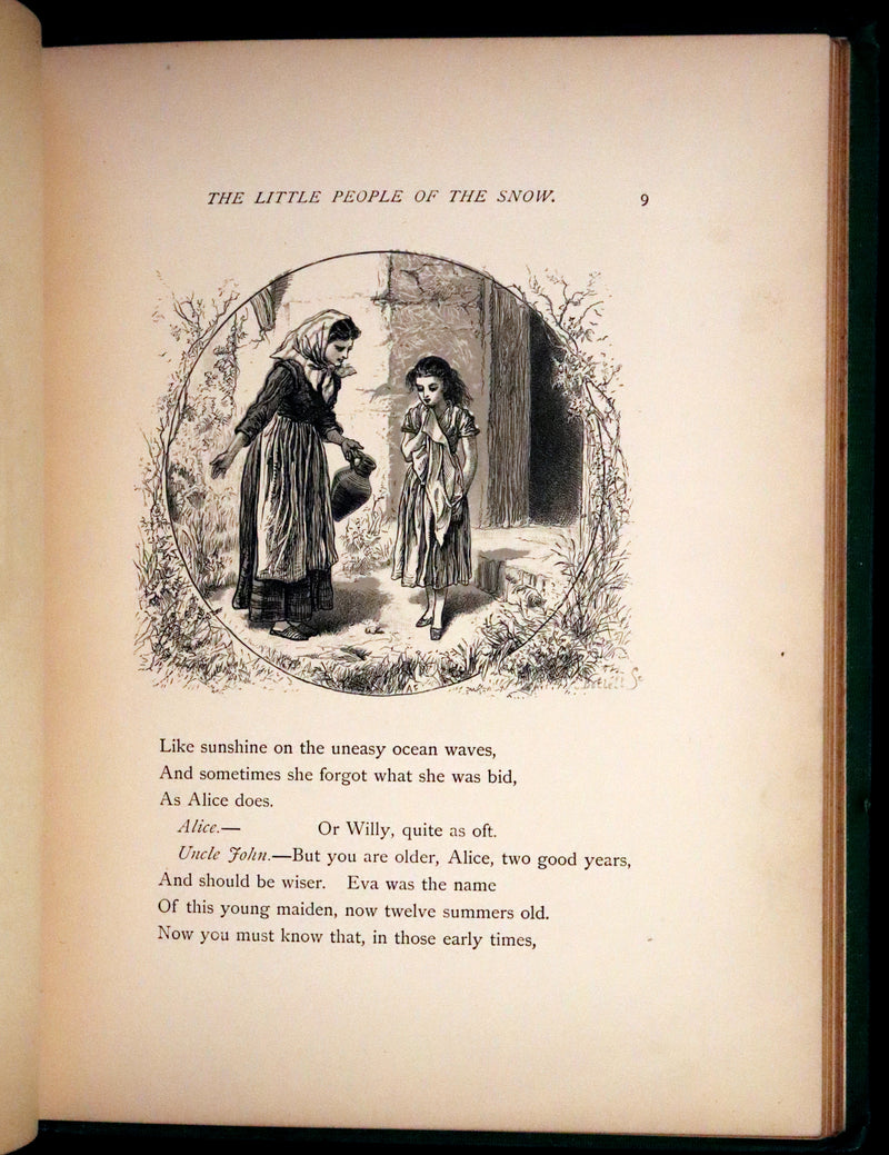 1873 Rare First Edition - The Little People of the Snow by William Cullen Bryant illustrated by Alfred Fredericks.