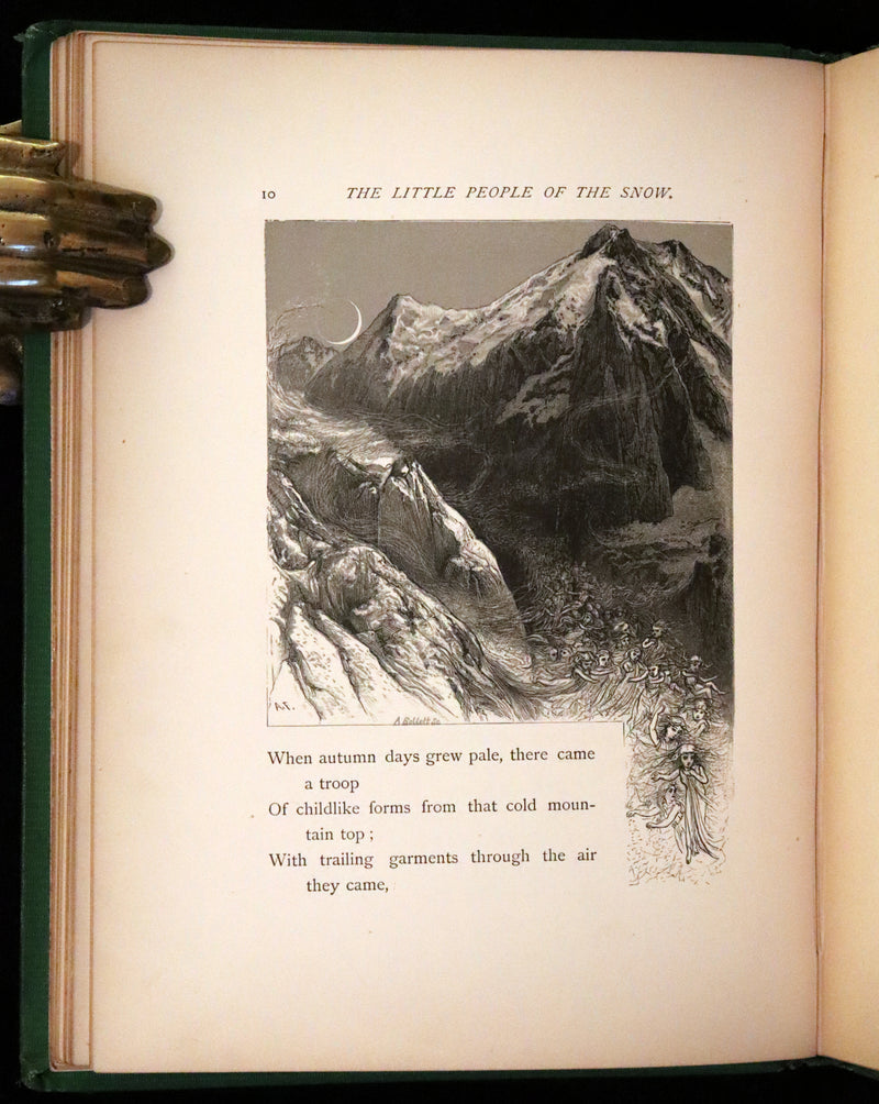 1873 Rare First Edition - The Little People of the Snow by William Cullen Bryant illustrated by Alfred Fredericks.