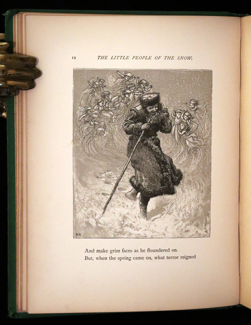 1873 Rare First Edition - The Little People of the Snow by William Cullen Bryant illustrated by Alfred Fredericks.