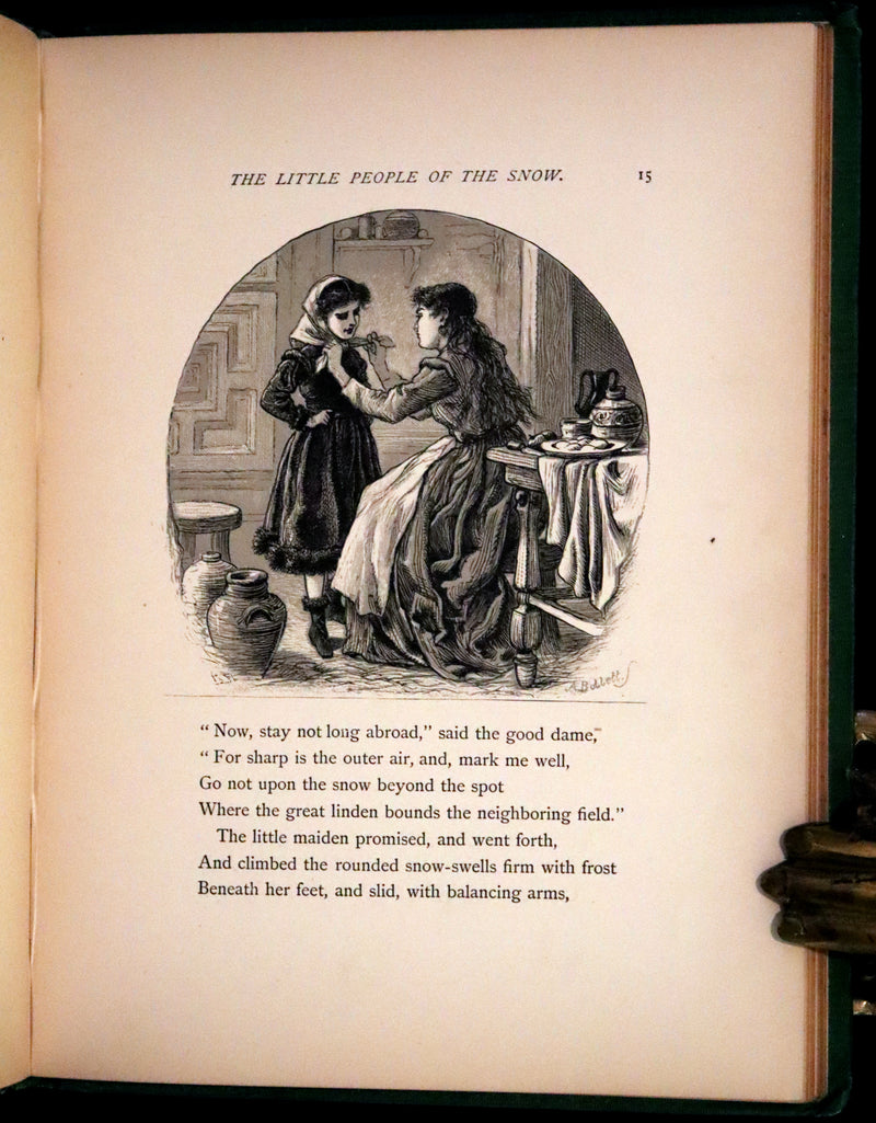 1873 Rare First Edition - The Little People of the Snow by William Cullen Bryant illustrated by Alfred Fredericks.