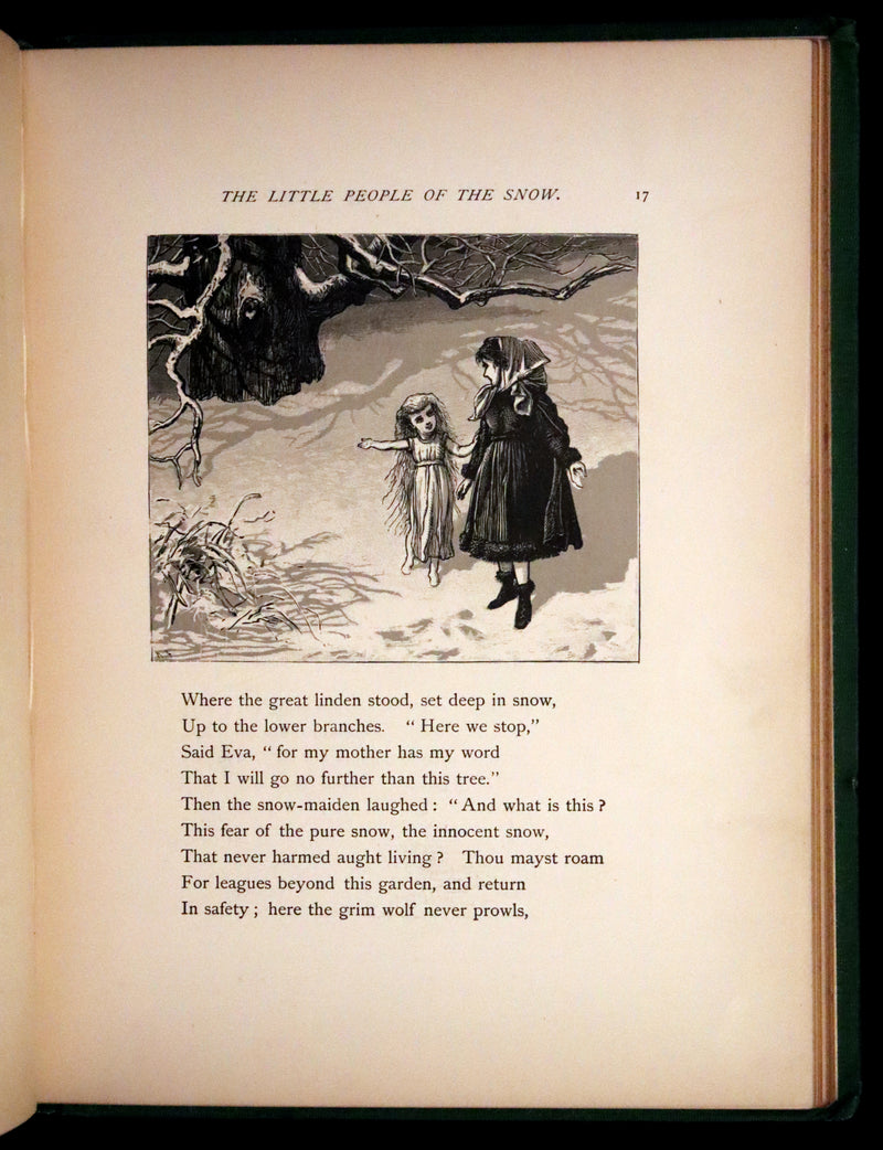 1873 Rare First Edition - The Little People of the Snow by William Cullen Bryant illustrated by Alfred Fredericks.
