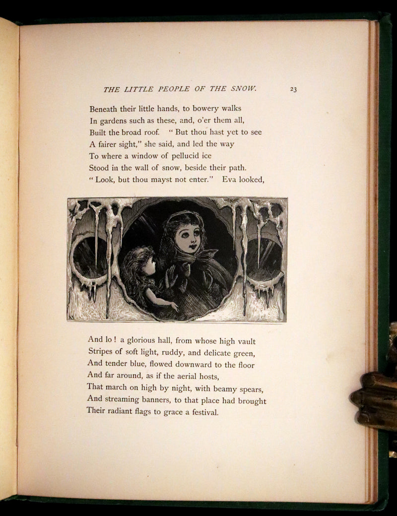 1873 Rare First Edition - The Little People of the Snow by William Cullen Bryant illustrated by Alfred Fredericks.
