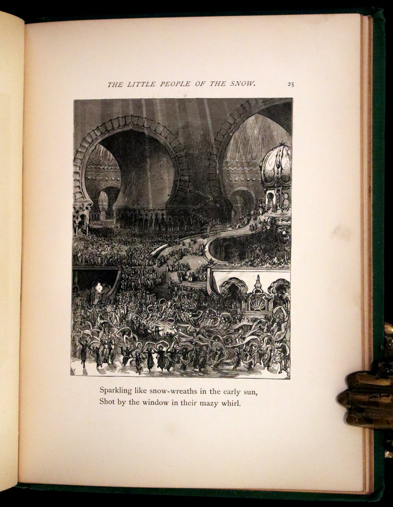 1873 Rare First Edition - The Little People of the Snow by William Cullen Bryant illustrated by Alfred Fredericks.