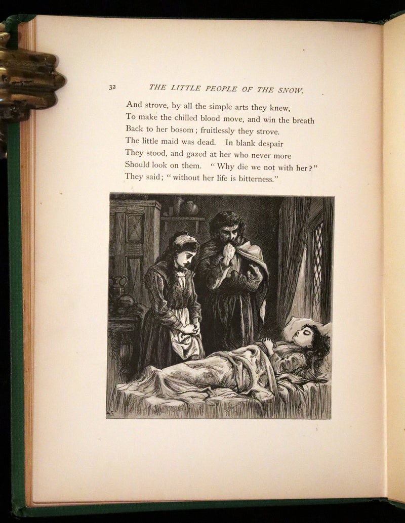 1873 Rare First Edition - The Little People of the Snow by William Cullen Bryant illustrated by Alfred Fredericks.