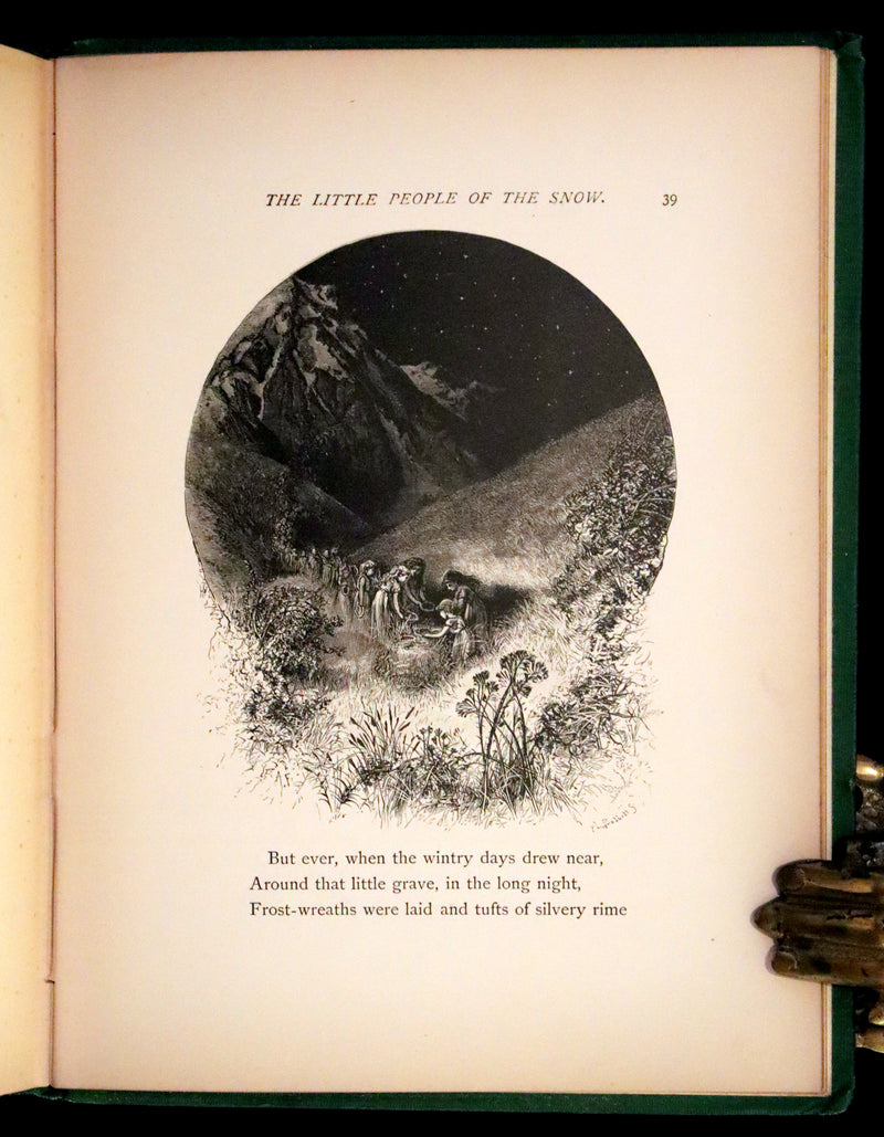 1873 Rare First Edition - The Little People of the Snow by William Cullen Bryant illustrated by Alfred Fredericks.