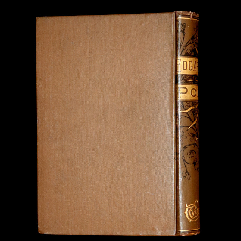1882 Rare Book - Poems by Edgar Allan Poe with Memoir (The Raven, Lenore,...). Illustrated.