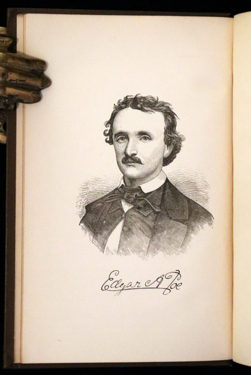 1882 Rare Book - Poems by Edgar Allan Poe with Memoir (The Raven, Lenore,...). Illustrated.