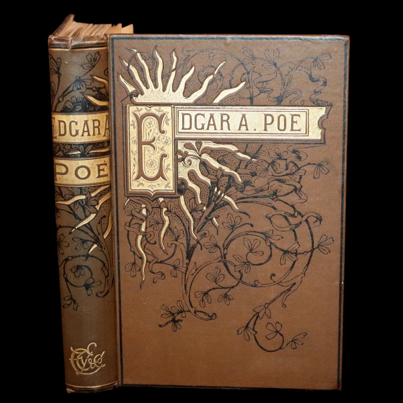 1882 Rare Book - Poems by Edgar Allan Poe with Memoir (The Raven, Lenore,...). Illustrated.