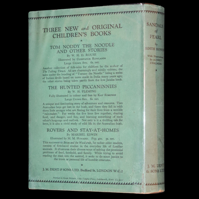 1929 Rare First Edition - Sandals of Pearl, Edith Howes Fairy Tale, illustrated by Audrey Chalmers.