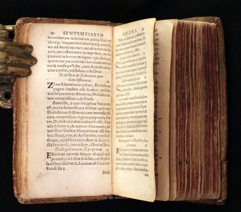 1584 Rare Latin vellum Book - Cicero Sayings, Aphorisms, and Moral Sentences. Philosophy.